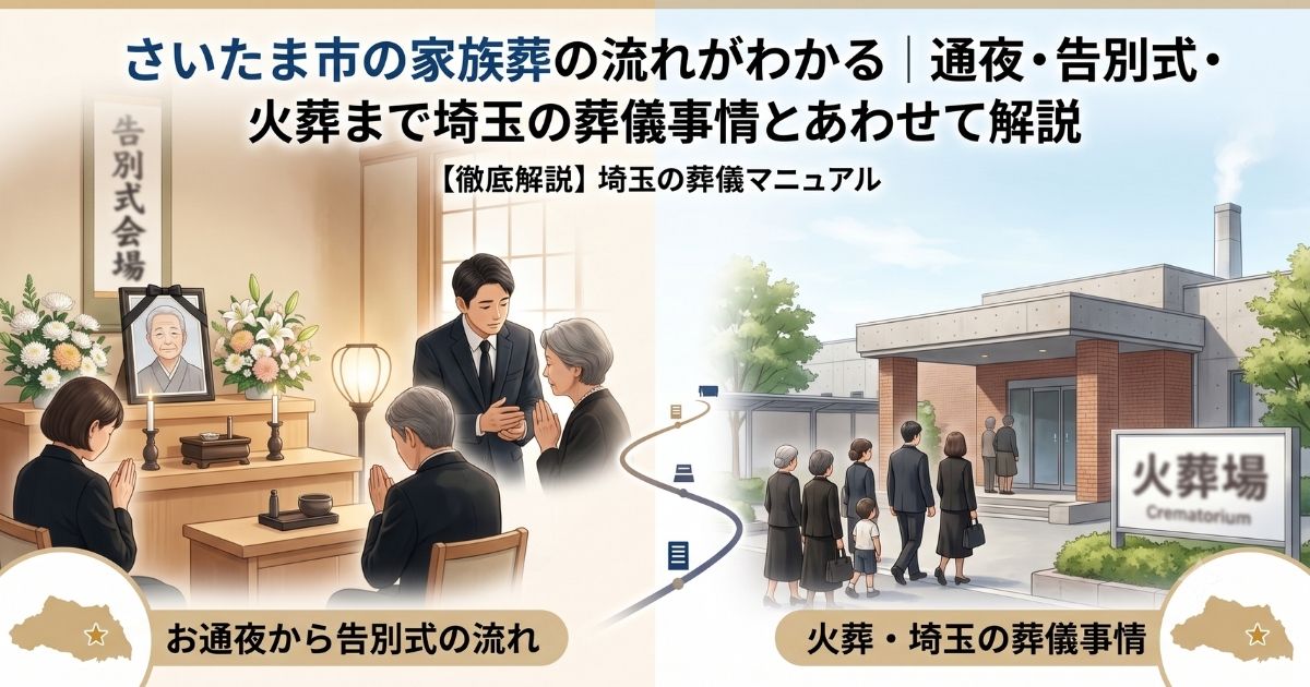 さいたま市の家族葬の流れがわかる｜通夜・告別式・火葬まで埼玉の葬儀事情とあわせて解説