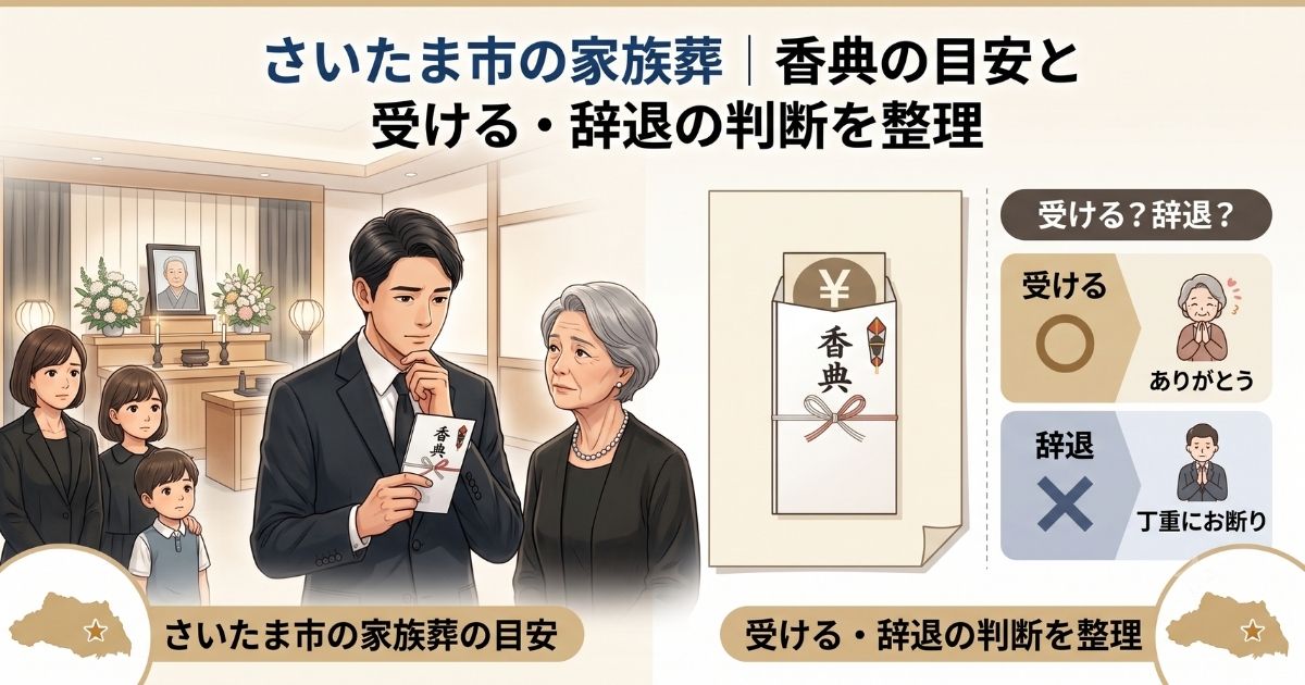 さいたま市の家族葬｜香典の目安と受ける・辞退の判断を整理